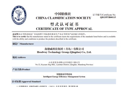 引领智能船舶新将来！KU酷游官网能效治理系统获得CCS型式认可证书